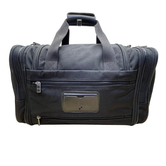 Metro XP Men’s Black Nylon Multi-Compartment Lock Secure Zip Travel Duffel Bag - Picture 3 of 15